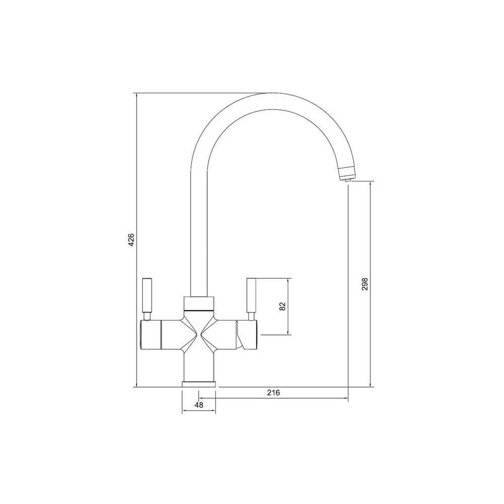 Abode Propure 4-in-1 Swan Spout Monobloc Tap