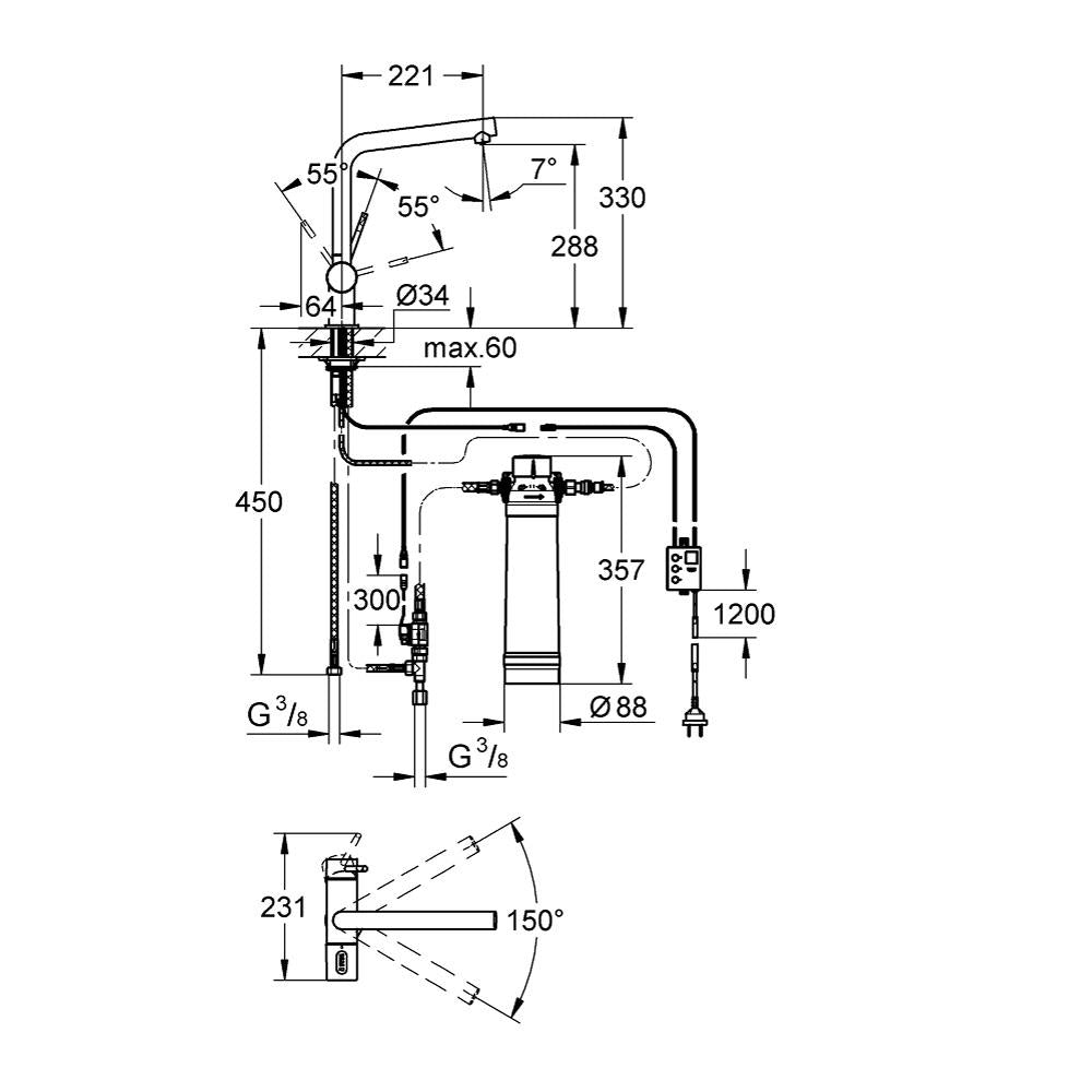 Grohe Pure Starter Kit with Integrated Water Filter